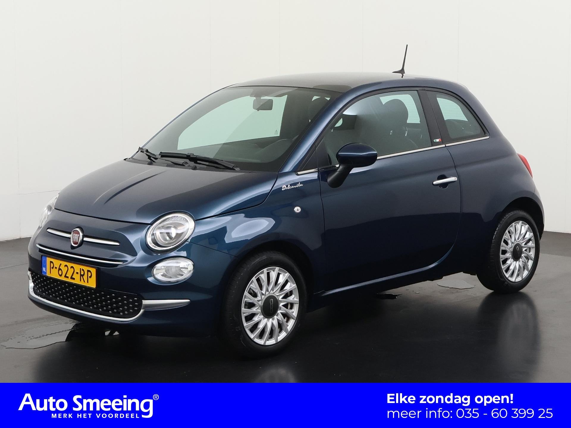 Fiat 500 1.0 Hybrid Dolcevita | Panoramadak | Zondag Open!, Auto's, Voorwielaandrijving, 12 maanden, Stof, Euro 6