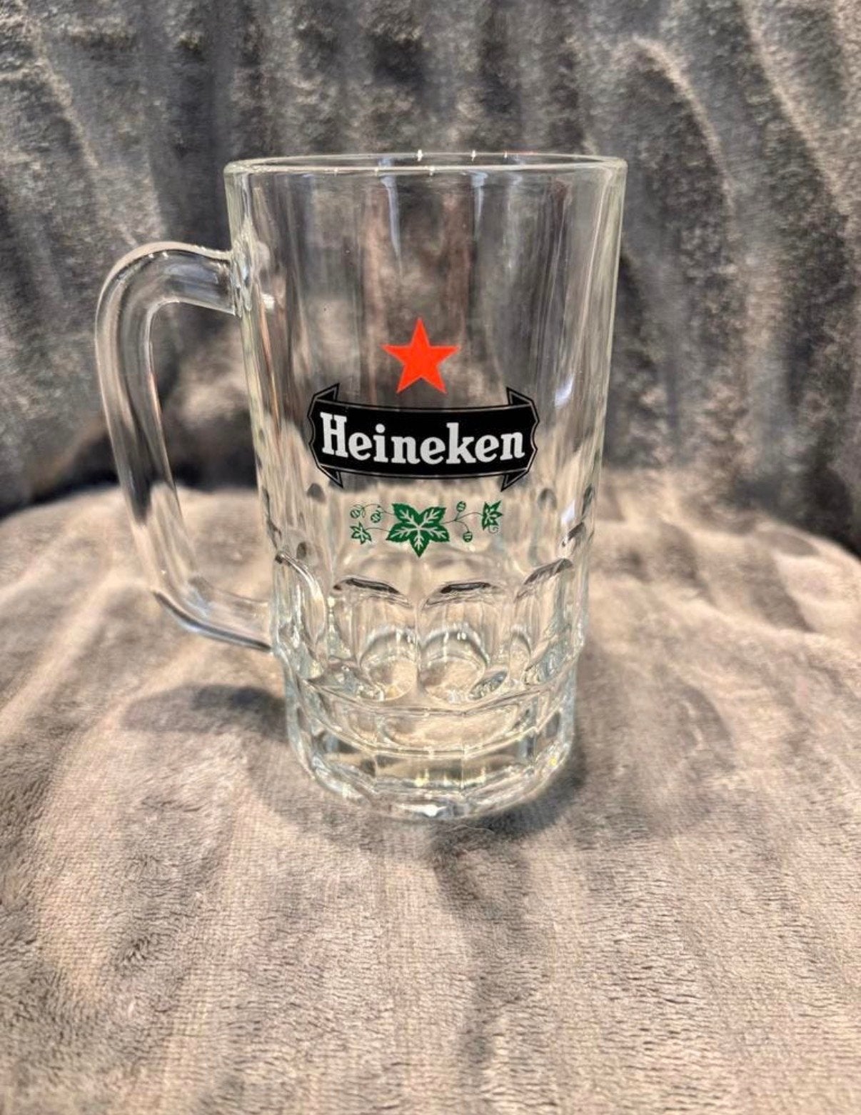 Heineken Bierpul - Glazen Pul met Handvat, Verzamelen, Biermerken, Ophalen of Verzenden, Zo goed als nieuw, Pul(len), Heineken