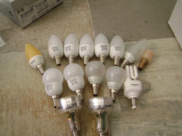 15 lampen met E14 fitting in diverse soorten en wattages, Minder dan 30 watt, Overige typen, E14 (klein), Nieuw