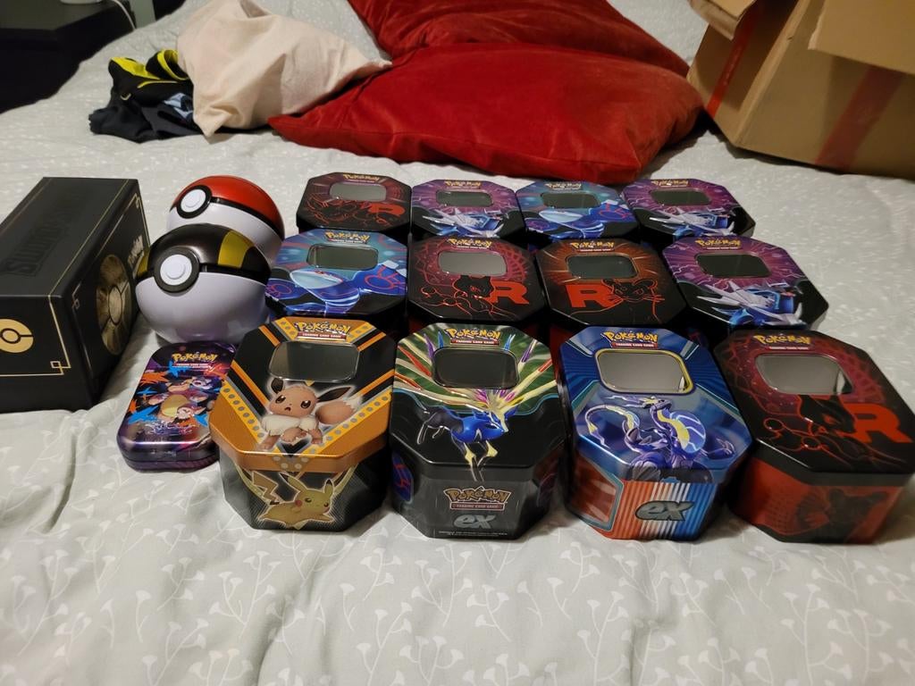 Lege Pokémon Tins, Pokeballs, ETB & Mini Tin, Ophalen of Verzenden, Gebruikt, Overige typen