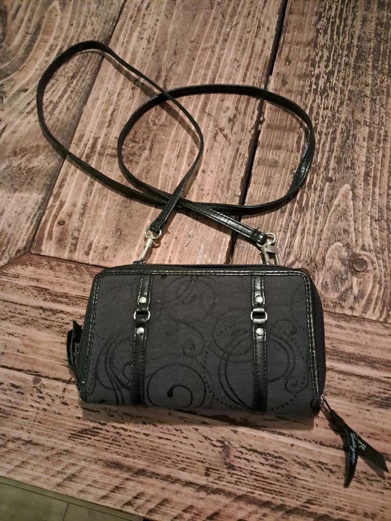 Zwart tasje 18 bij 12 cm, Sieraden, Tassen en Uiterlijk, Tassen | Damestassen, Ophalen of Verzenden, Zo goed als nieuw, Zwart