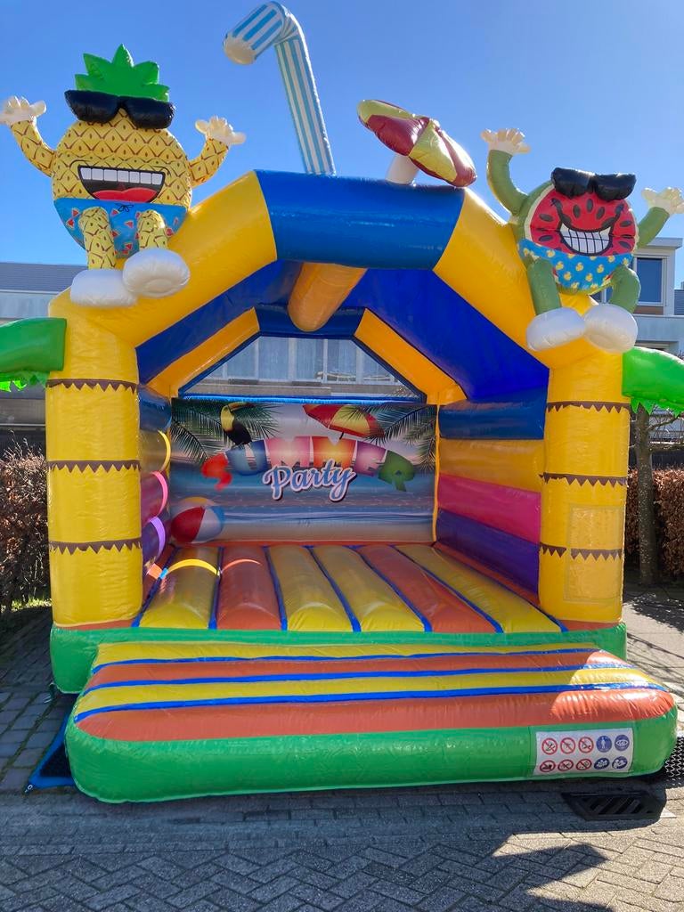 Supercool Springkussen Summerparty te huur! 4x5m2! Met dakje, Ophalen of Verzenden