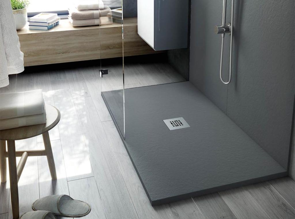 Douchevloer Douchebak 100x150cm 31T Grijs incl. afvoer Fiora, Doe-het-zelf en Verbouw, Sanitair, Ophalen, Steen, Nieuw, Douche