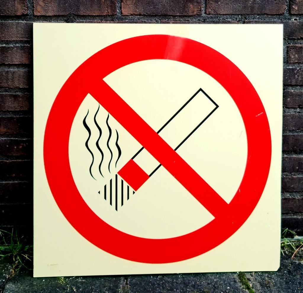 Verbodsbord VERBODEN TE ROKEN verkeersbord kunststof uniek, Ophalen