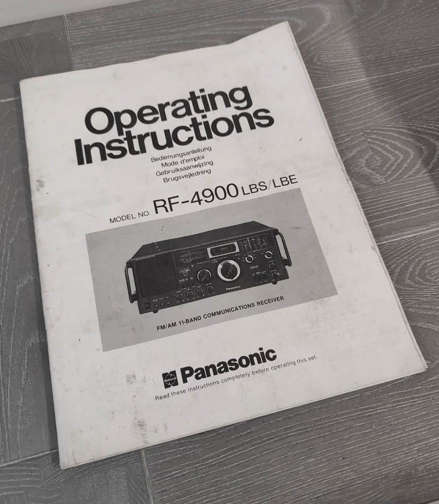 Panasonic RF4900 originele handleiding manual 44 paginas, Telecommunicatie, Zenders en Ontvangers, Ophalen of Verzenden, Ontvanger