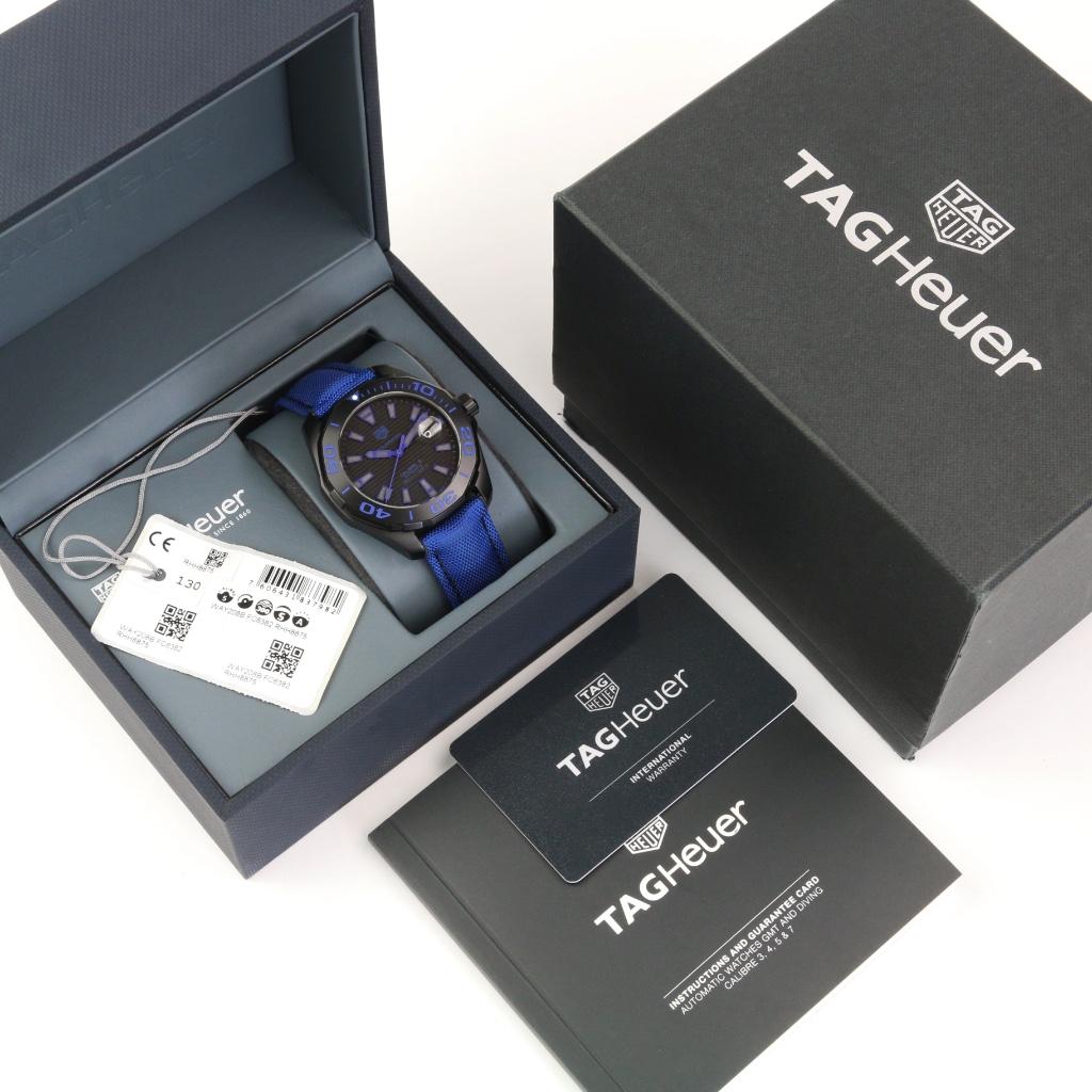Tag Heuer Aquaracer 300m Titanium 43 (Zeer goed/ 2020), Overige materialen, Kunststof, Ophalen of Verzenden, Zo goed als nieuw