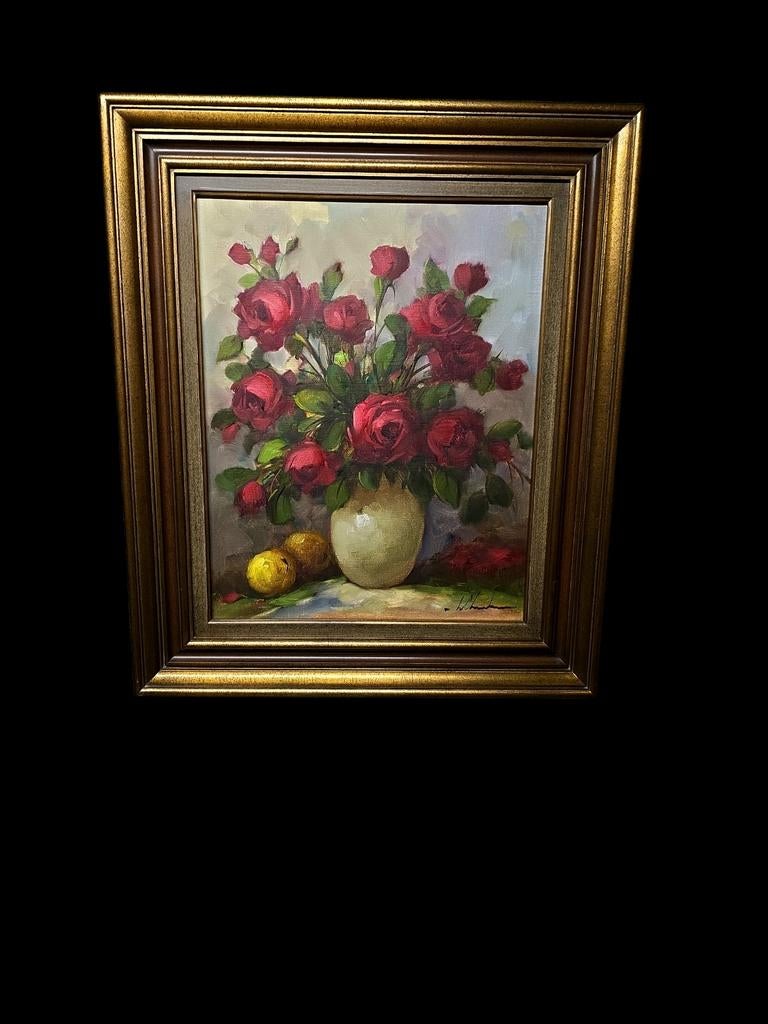 Stilleven met rozen en citroenen, Ophalen of Verzenden