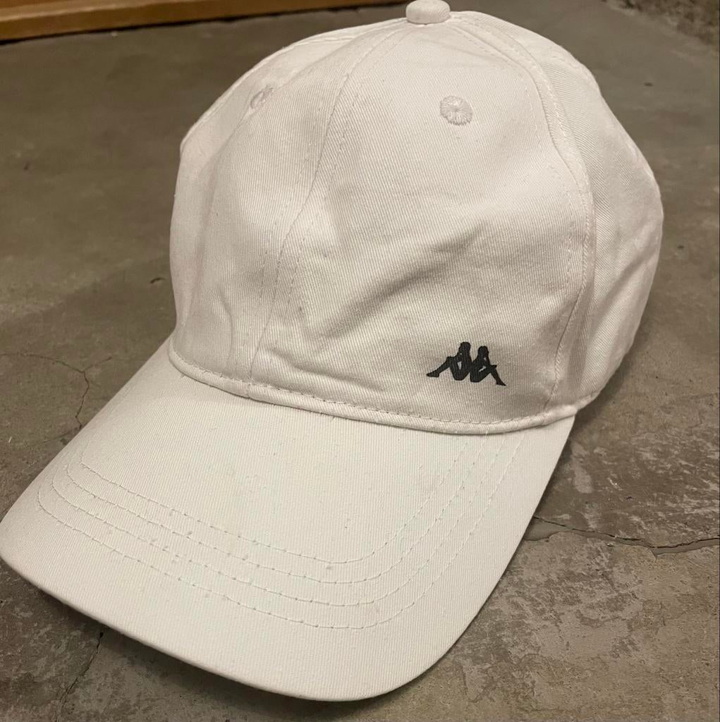 Witte Kappa pet - Zo goed als nieuw - One size, Kleding | Heren, Verzenden, Zo goed als nieuw, One size fits all, Pet