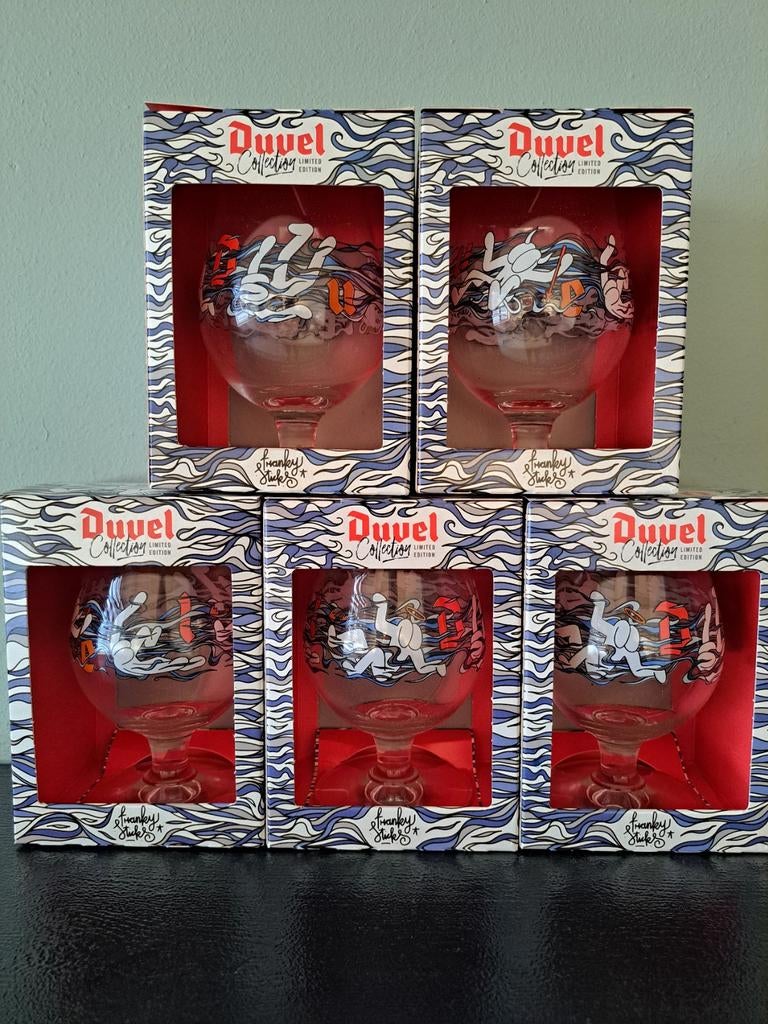 Duvel Franky Sticks 5 stuks, Ophalen of Verzenden, Nieuw, Glas of Glazen, Duvel