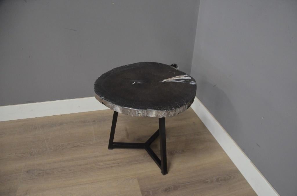 Bijzettafeltjes van Zwart Versteend Hout 40-60 cm, Huis en Inrichting, Ophalen of Verzenden, Nieuw