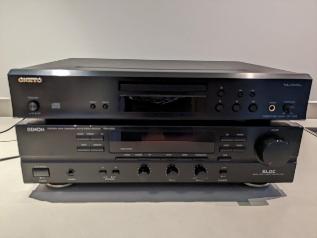 Onkyo CD Speler & Denon Stereo Receiver - Goed!, Ophalen of Verzenden, Gebruikt, Stereo, Onkyo