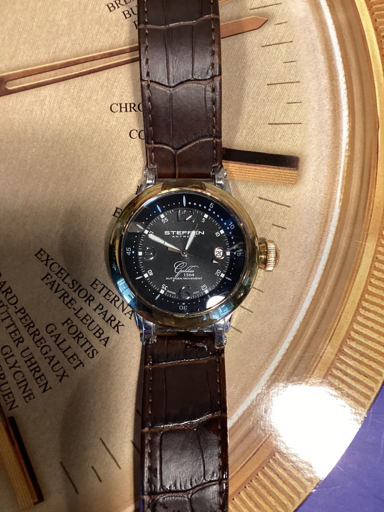Steffen heren  horloge vaste prijs, Ophalen of Verzenden, Zo goed als nieuw, Staal, Overige merken
