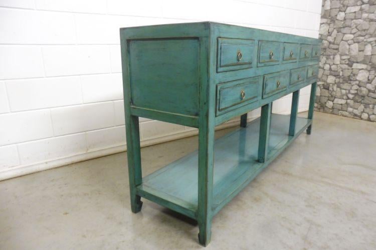 Foto 11 van Chinese Kast Side Table Kommode Turquoise