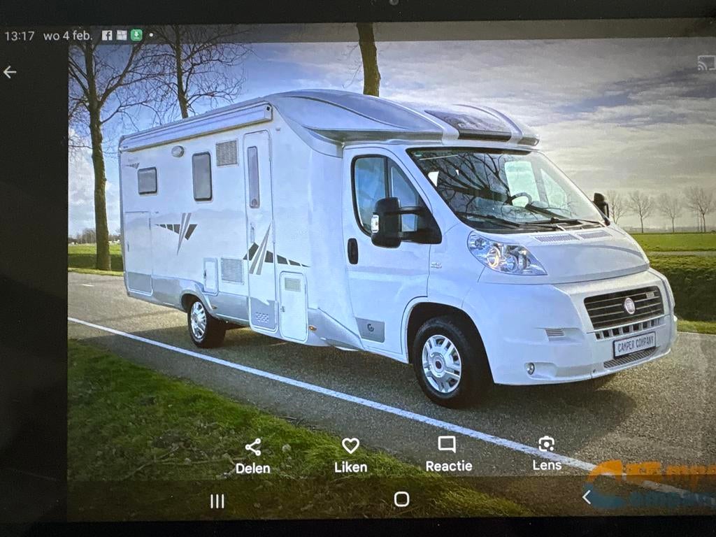 Fiat  Camper - 80.800 km - Goed Onderhouden., Caravans en Kamperen, Campers, Standaard zit, Alkoof, Ringverwarming, Fiat