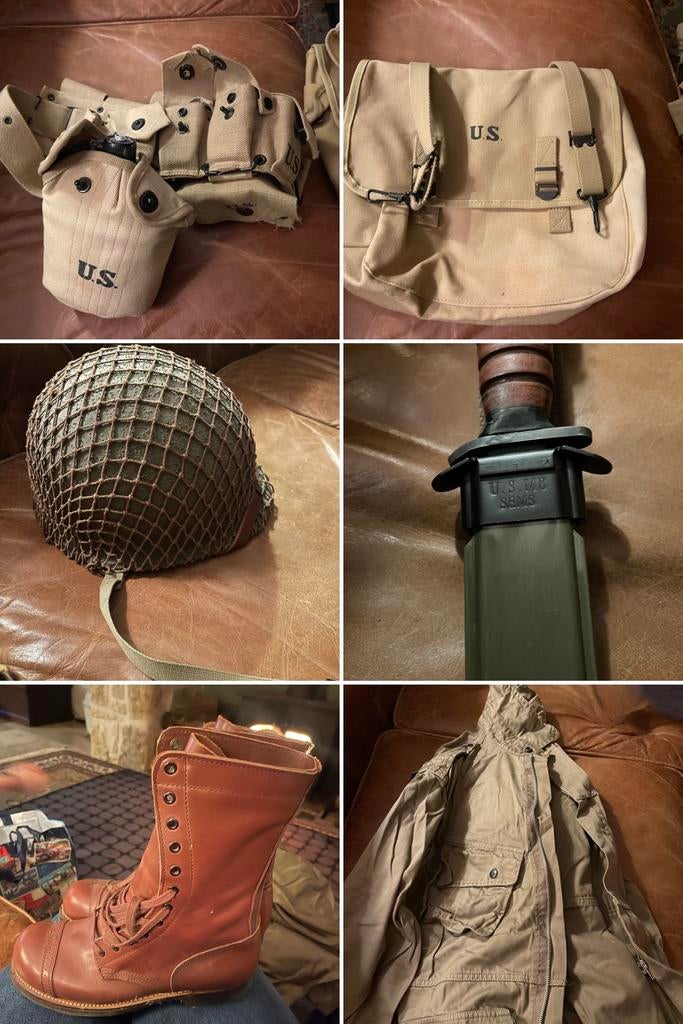 M-42 compleet Re-enactement uniform, Ophalen of Verzenden, Amerika, Kleding of Schoenen
