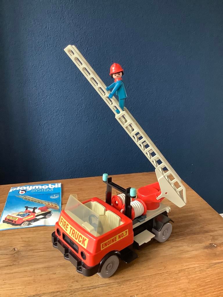 Vintage brandweerwagen van Playmobil. Perfecte staat!, Ophalen, Zo goed als nieuw