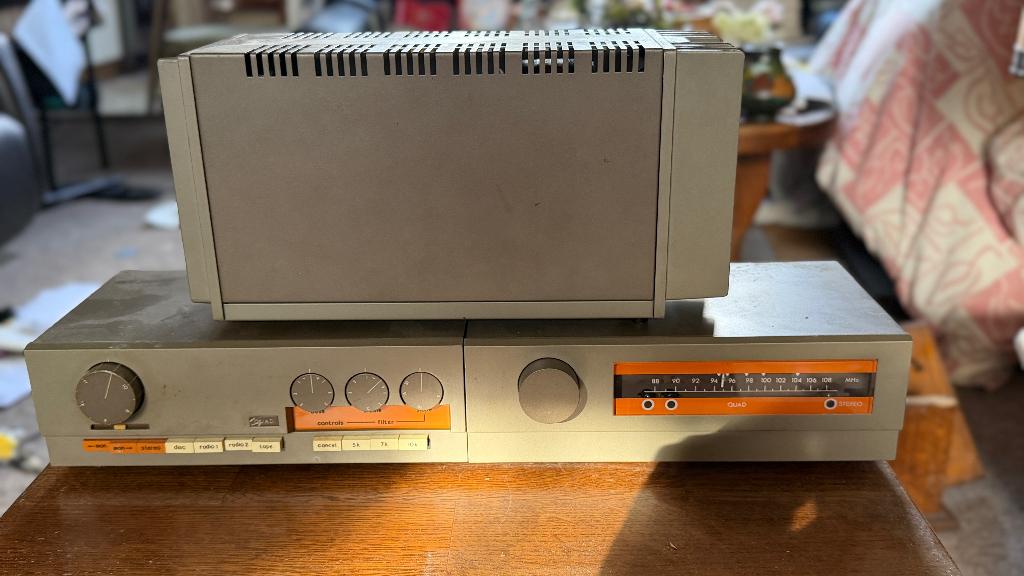 Quad 303 Amplifier + Quad FM3 Tuner + Qaud 33, 120 watt of meer, Ophalen, Overige merken, Gebruikt