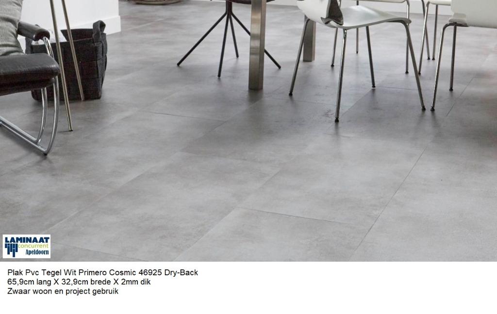 Plak Pvc Tegel Wit Grijs Cosmic Zwaar woon gebruik €14,95m2, 75 m² of meer, Nieuw, Ophalen of Verzenden, Plak Pvc tegel Dry-back