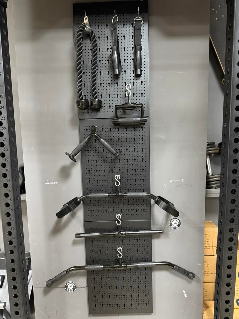 Nieuwe set zwarte pulley grepen/cable attachments, rope, bar, Overige typen, Nieuw, Ophalen of Verzenden, X