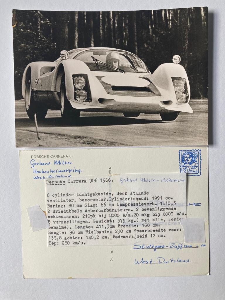 Foto Porsche 906 (Carrera 6) 1966, Ophalen of Verzenden, Zo goed als nieuw, Porsche