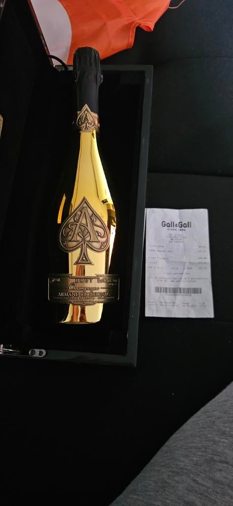 Armand de Brignac Brut Gold Champagne 75cl, Ophalen of Verzenden, Zo goed als nieuw, Frankrijk, Champagne