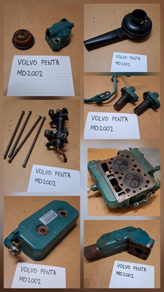 Volvo Penta MD2002, cilinderkop, uitlaatbocht, nokkenas, etc, Ophalen, Gebruikt, Motor en Techniek, Zeilboot of Motorboot