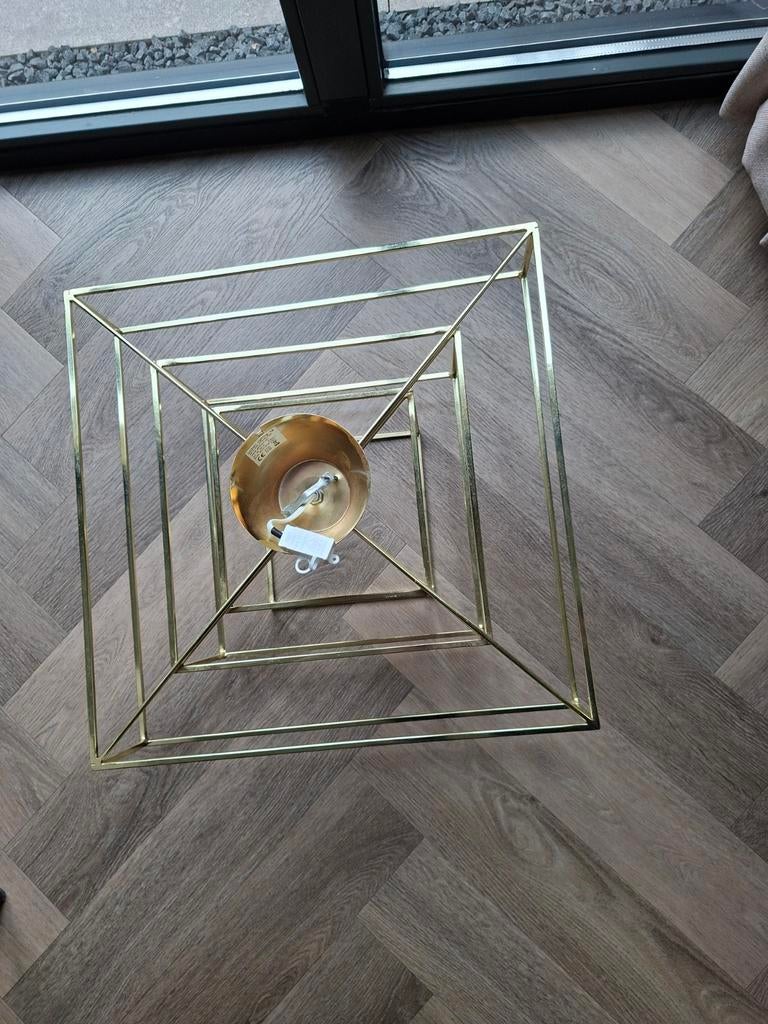 Zeer mooie nieuwe goude Westwing lamp 47x47x27 €45, Ophalen, Zo goed als nieuw, Metaal, Minder dan 50 cm