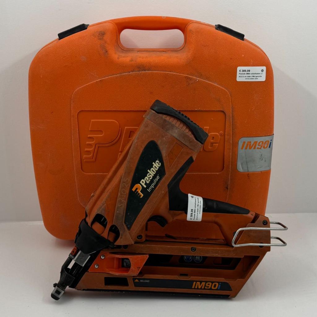 Paslode IM90i schiethamer | 2 accus en lader | Met garantie, Dordrecht@usedproducts.nl, Toulonselaan 72, Ophalen of Verzenden