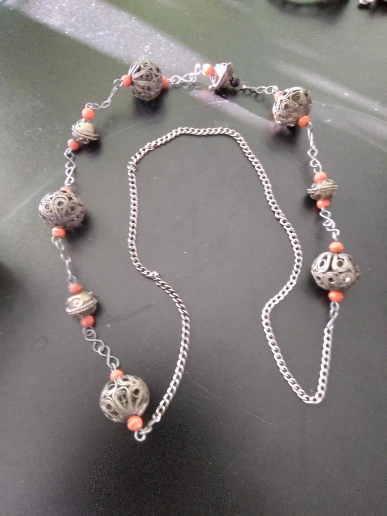 authentieke oude Marokkaanse ketting, Sieraden, Tassen en Uiterlijk, Verzenden, Gebruikt, Zilver, Overige materialen
