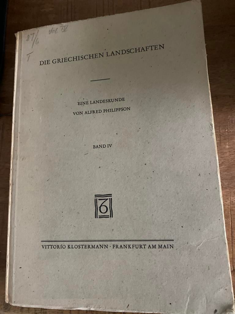 Die Griechischen Landschaften - A. Philippson, Ophalen of Verzenden, Gelezen