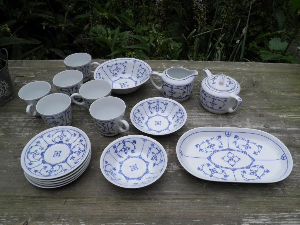 deelservies, blauw saks, Huis en Inrichting, Keramiek, Overige typen, Ophalen of Verzenden, Zo goed als nieuw