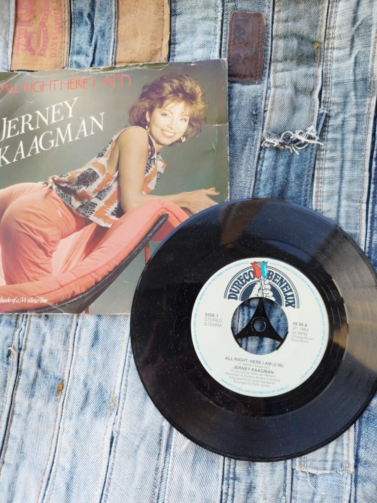 Jerney Kaagman - All Right Here I Am - Single, Cd's en Dvd's, Vinyl Singles, Gebruikt, 7 inch, Single, Ophalen of Verzenden