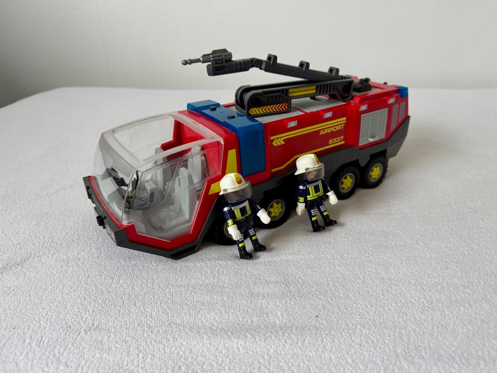 Playmobil Airport Brandweerwagen met Figuren, Ophalen, Zo goed als nieuw