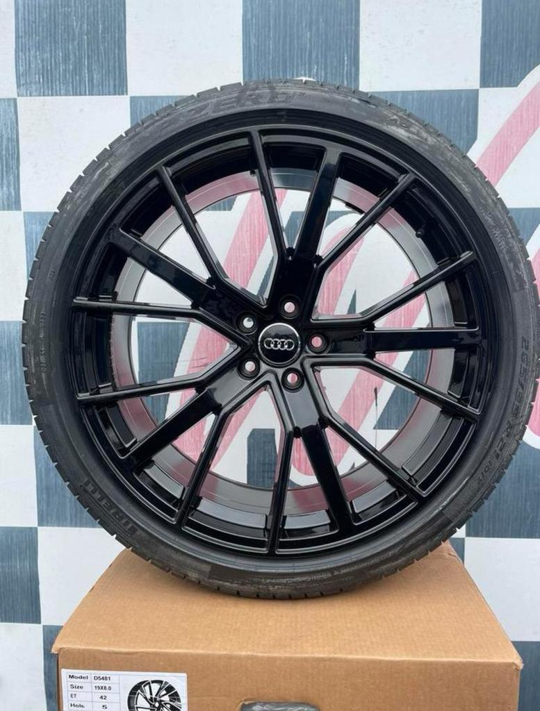 21 inch audi velgen 5x112 A6 A7 Q3 Q5 Q7 + pirelli SQ3 SQ5, 19 inch, Gebruikt, Velg(en), Ophalen of Verzenden