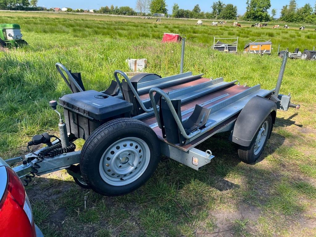 Motortrailer Humbaur 1 of 2 motoren te huur, Diensten en Vakmensen, Verhuur | Auto en Motor, Aanhangwagen, Met chauffeur