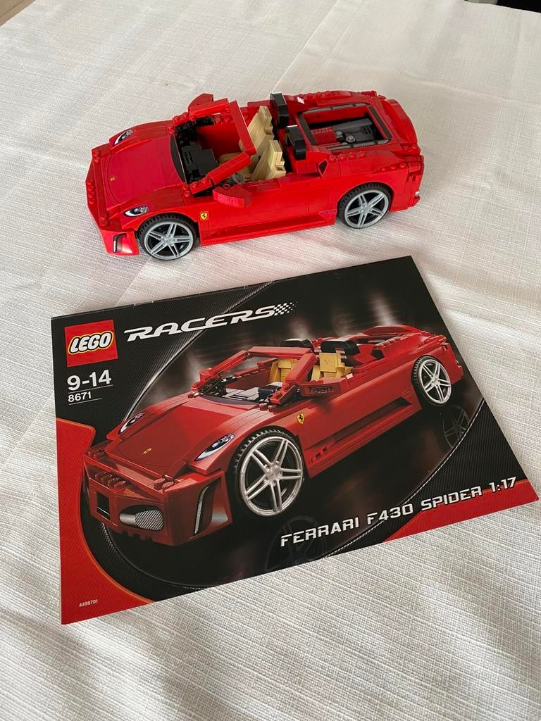 Lego 8671 Ferrari 430 Spider 1:17, Kinderen en Baby's, Speelgoed | Duplo en Lego, Ophalen of Verzenden, Gebruikt, Complete set
