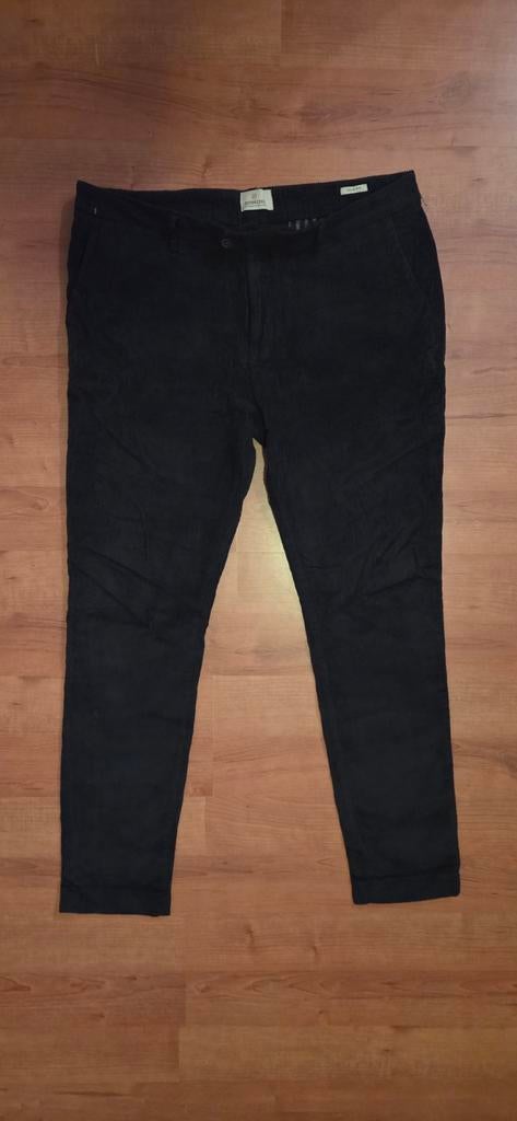 Rib-broek , dstrezzed,  slim fit , zwart , W38/L32, Ophalen of Verzenden, Zo goed als nieuw, Zwart, Legging