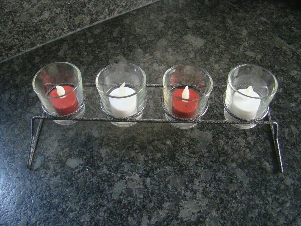 Kaarsenstandaard voor 4 waxinelichtjes, Overige kleuren, Nieuw, Ophalen of Verzenden, Metaal