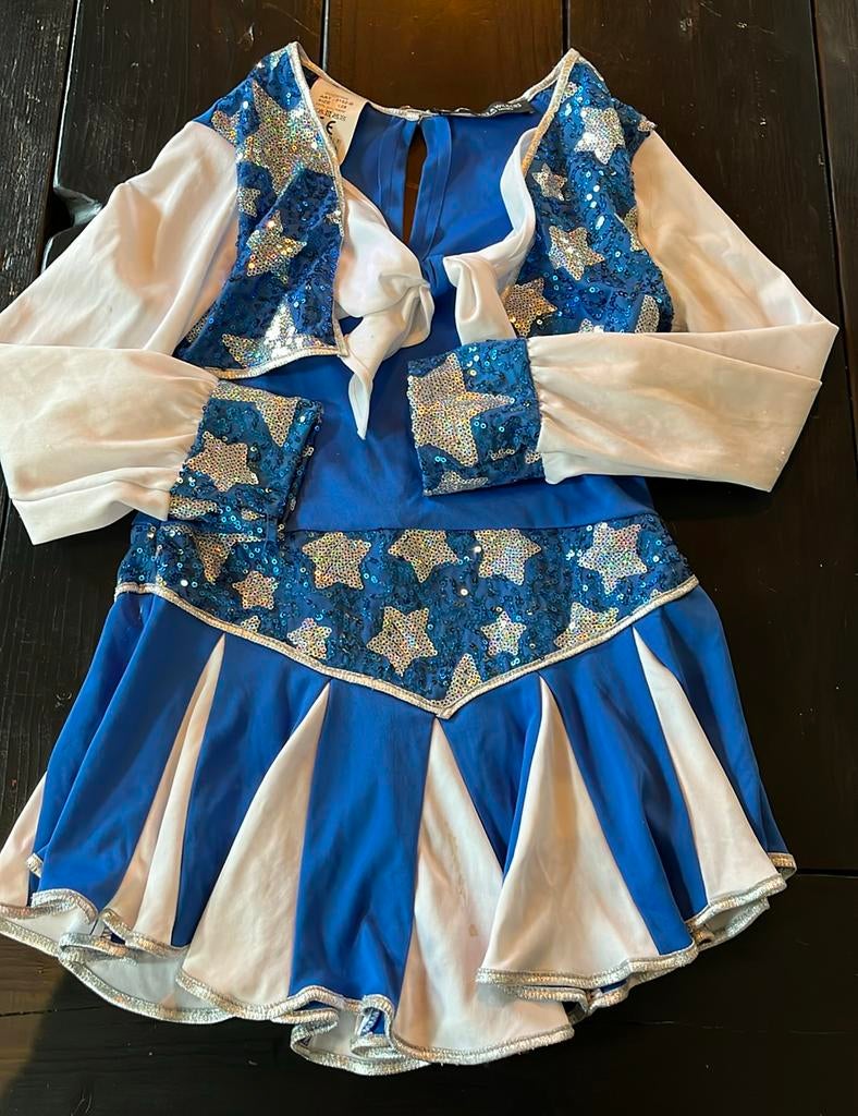 Carnaval cheerleader pak, Ophalen of Verzenden, Gebruikt, 122 t/m 128, Jongen of Meisje