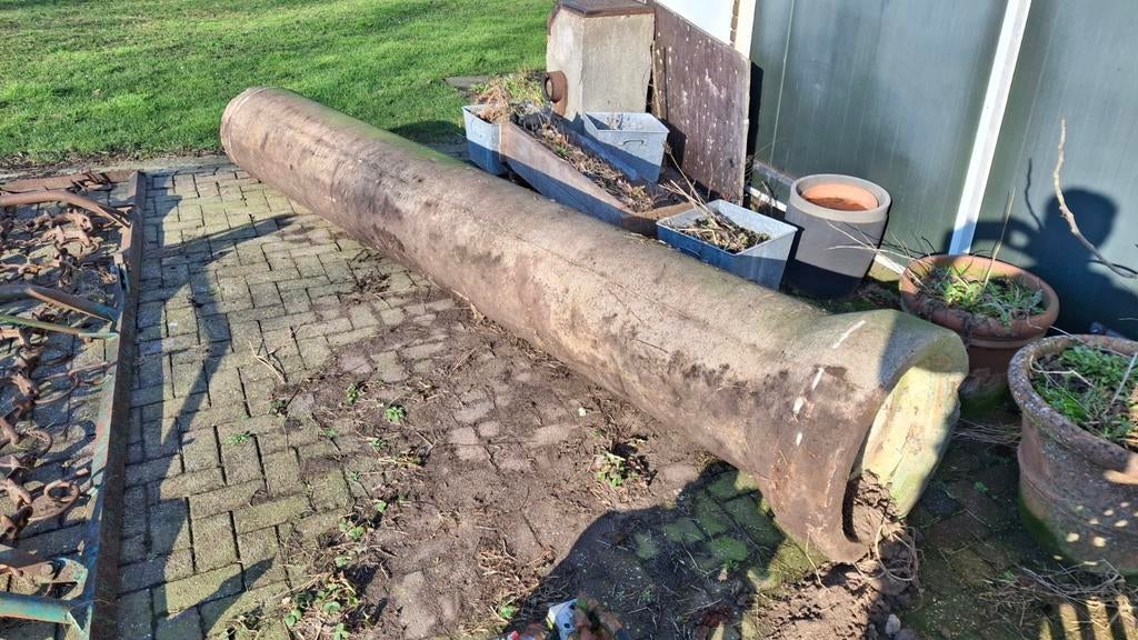 Betonnen duiker pijp 375cm lang, Ophalen, Gebruikt, 2 tot 4 meter, 80 mm of meer