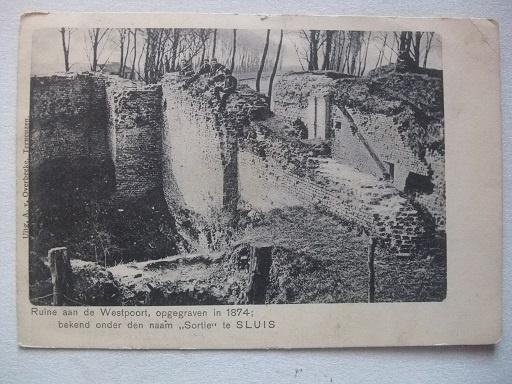 P148 Sluis - Ruine Westpoort - 1904, Verzenden, Voor 1920, Gelopen, Zeeland
