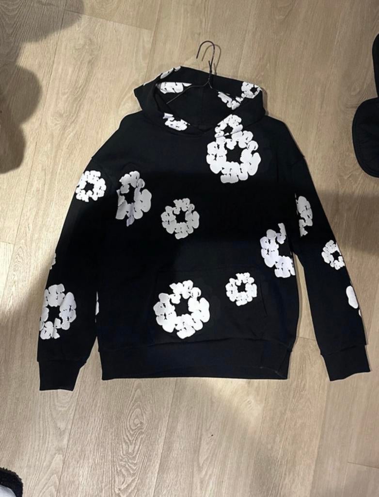 Denim tears hoodie zwart, Kleding | Dames, Ophalen of Verzenden, Zo goed als nieuw, Zwart