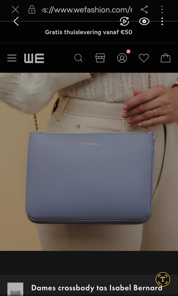 Isabel Bernard crossbody tas handtas schoudertas, Sieraden, Tassen en Uiterlijk, Tassen | Damestassen, Ophalen, Zo goed als nieuw