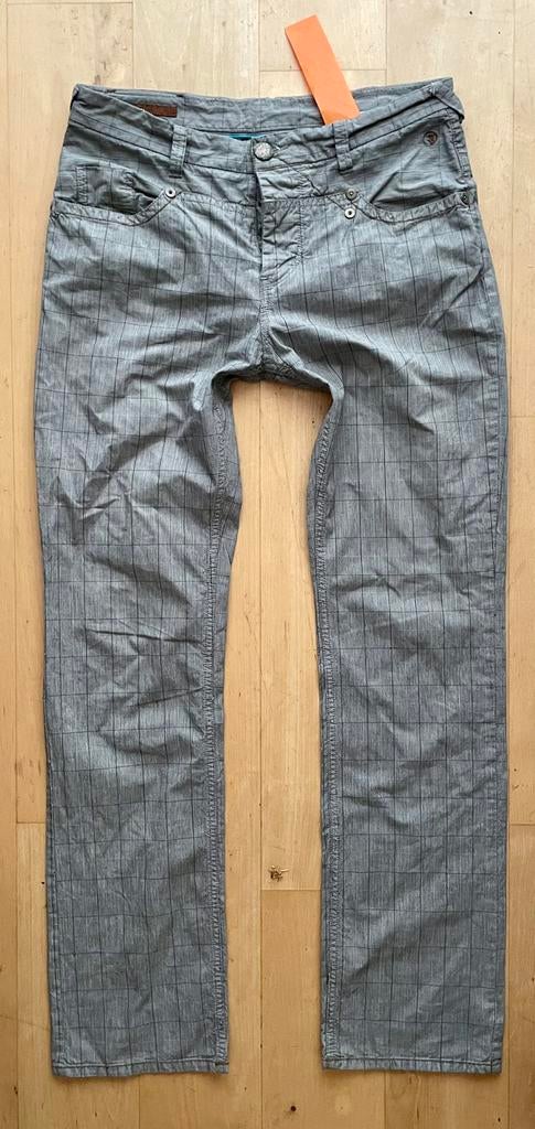 Cast Iron design / kwaliteit broek met mooie details W33 L36, Ophalen of Verzenden, Zo goed als nieuw, Grijs, W33 - W34 (confectie 48/50)