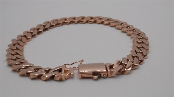 gouden coban link armband 14kt, Www.bredajuwelier.nl, Nieuw, Ophalen of Verzenden, Www.bredajuwelier.nl