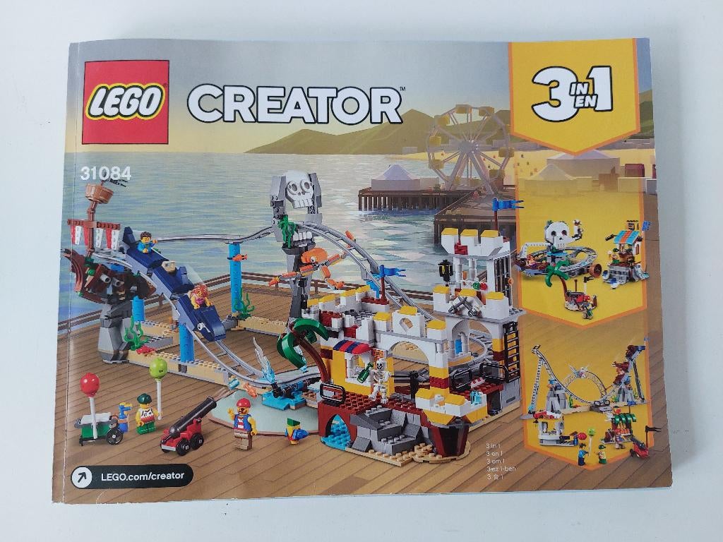 Lego Creator 31084 Pirate Roller Coaster compleet met doos, Kinderen en Baby's, Gebruikte blokjes met nopjes, Lego, Ophalen of Verzenden