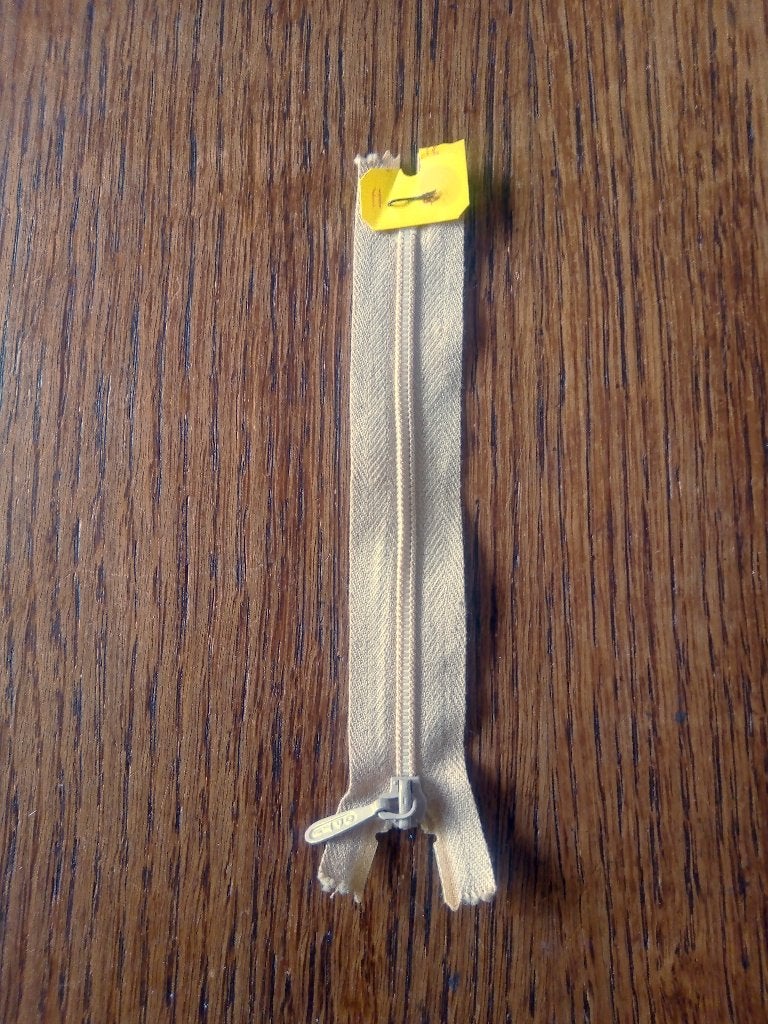 Vintage-nieuw- Opti S30 Nylon Rits Fijn (2,5 mm) Beige, Ophalen of Verzenden, Nieuw, Rits of Sluiting