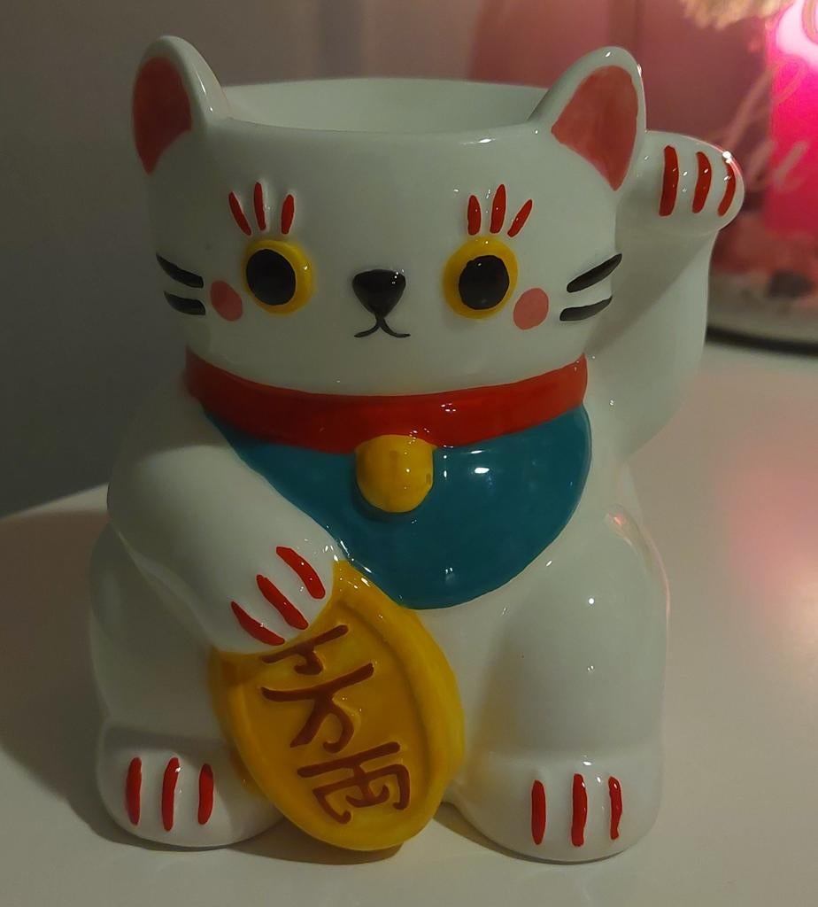 Lucky cat wax/olie brander, Ophalen of Verzenden, Zo goed als nieuw