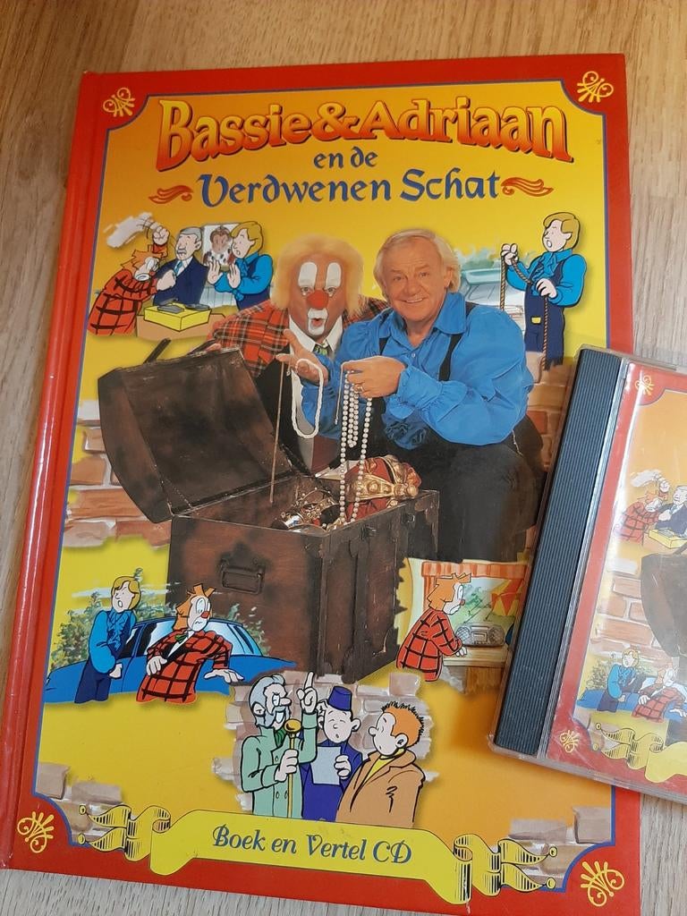 Bassie en Adriaan boek + CD de verdwenen schat, Ophalen of Verzenden