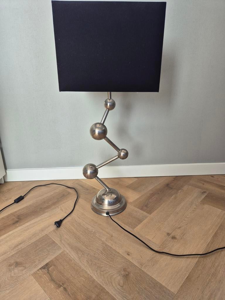 Eichholtz Schemerlamp met Zwarte Kap, Ophalen, 50 tot 75 cm, Modern, Klassiek, Design, Zo goed als nieuw
